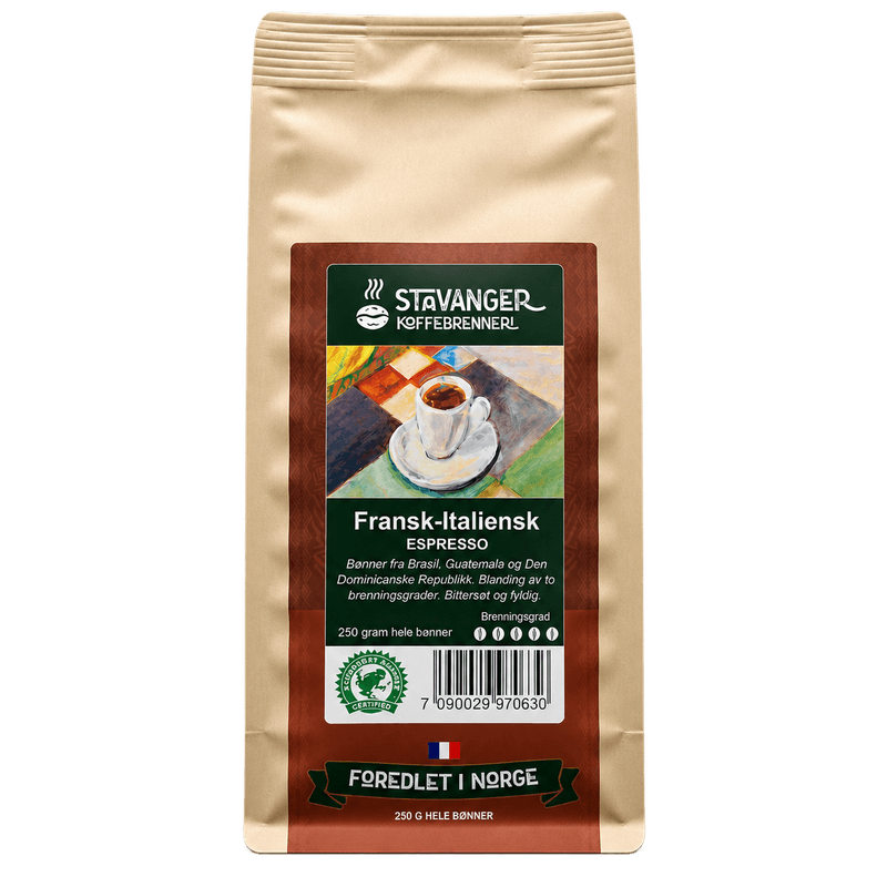 Espresso fransk/italiensk 250g, Hele bønner